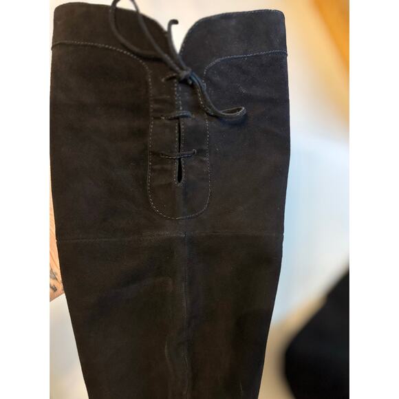 SAM EDELMAN VESEY Suede Leather OTK Stiletto High Heel Boots - Picture 7 of 7